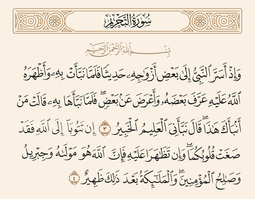 Verses 3 and 4 of Sura al-Tahrim and Ghadir